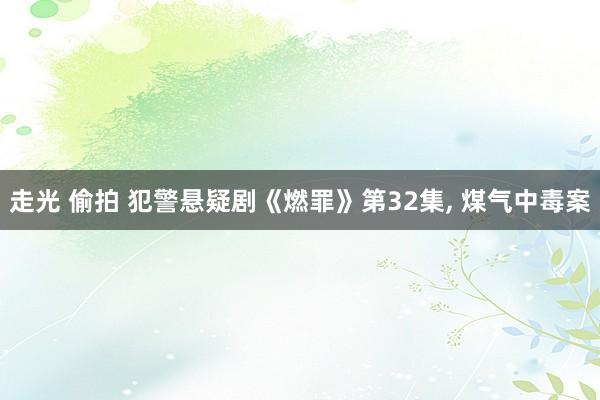 走光 偷拍 犯警悬疑剧《燃罪》第32集， 煤气中毒案